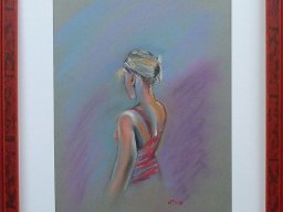 Junges Mädchen Pastellbild